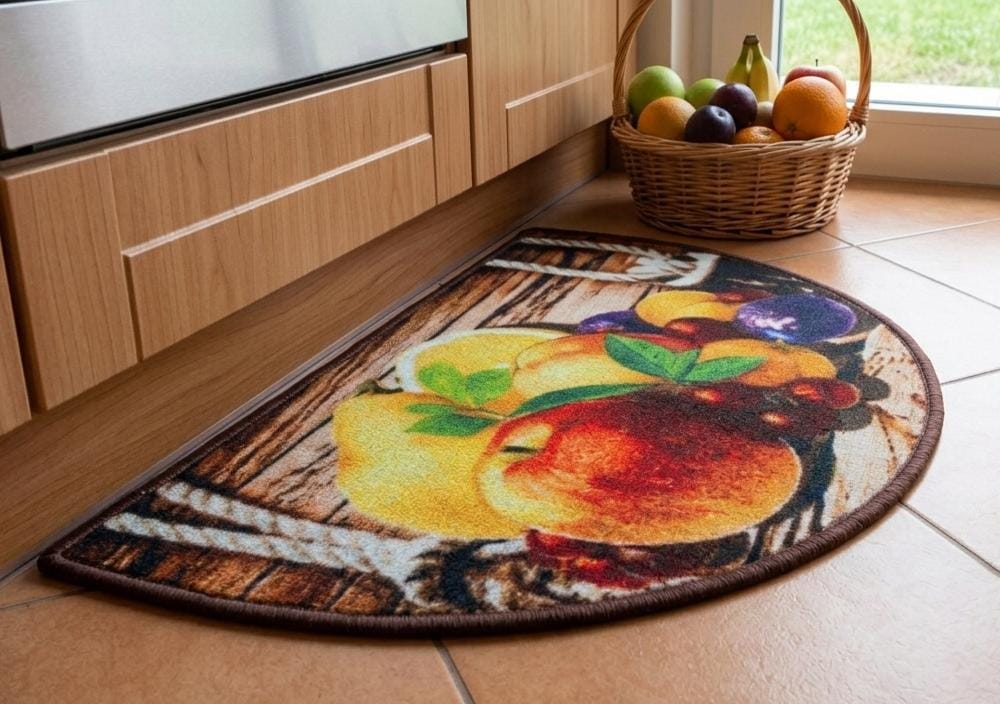 Alfombra de cocina semilunar